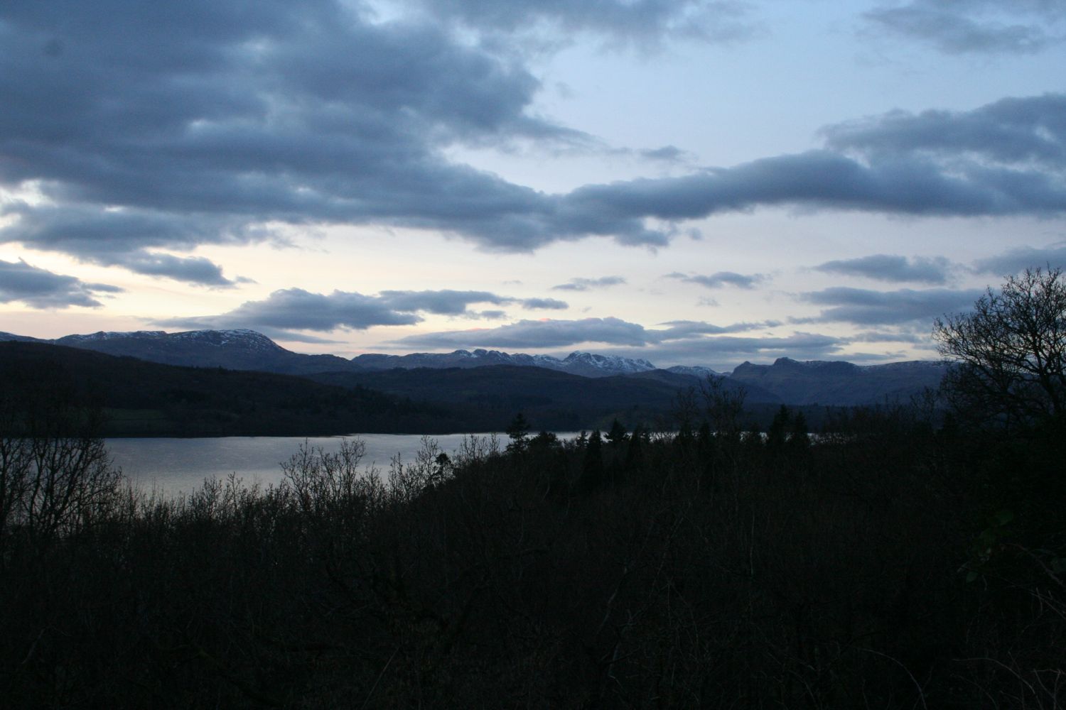 Looking over Windermere at Sunset