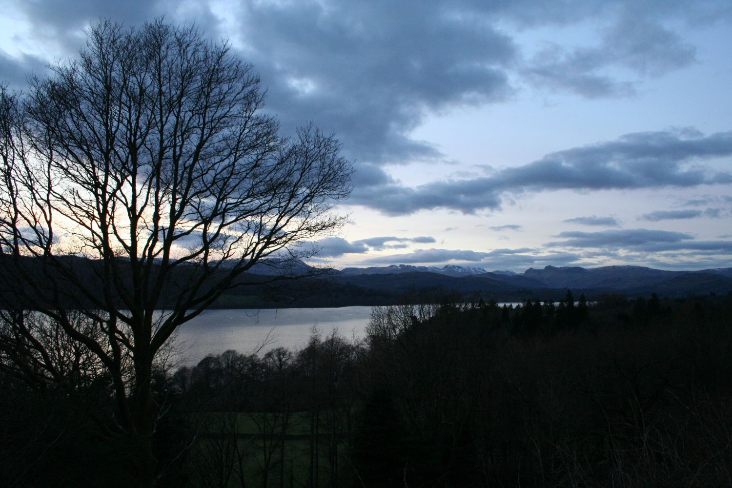 Looking over Windermere at Sunset
