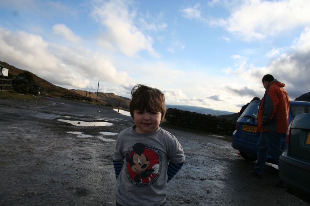 Ben being cute in the car park